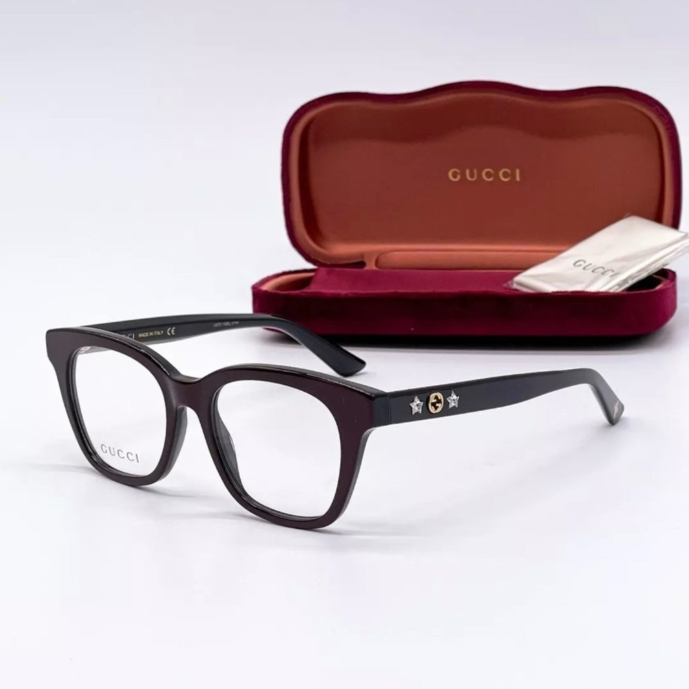 Gucci 49mm Women's Red and Black Eyeglasses! - Picture 3 of 8
